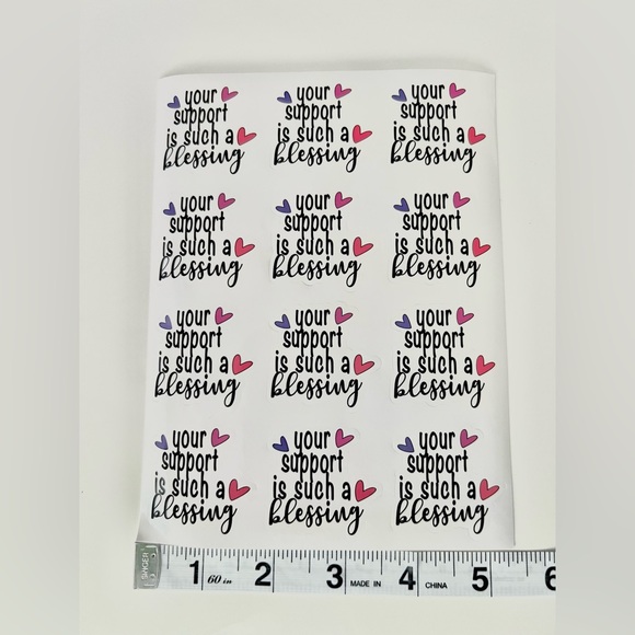 Your Support Is Such A Blessing Stickers - Picture 5 of 5